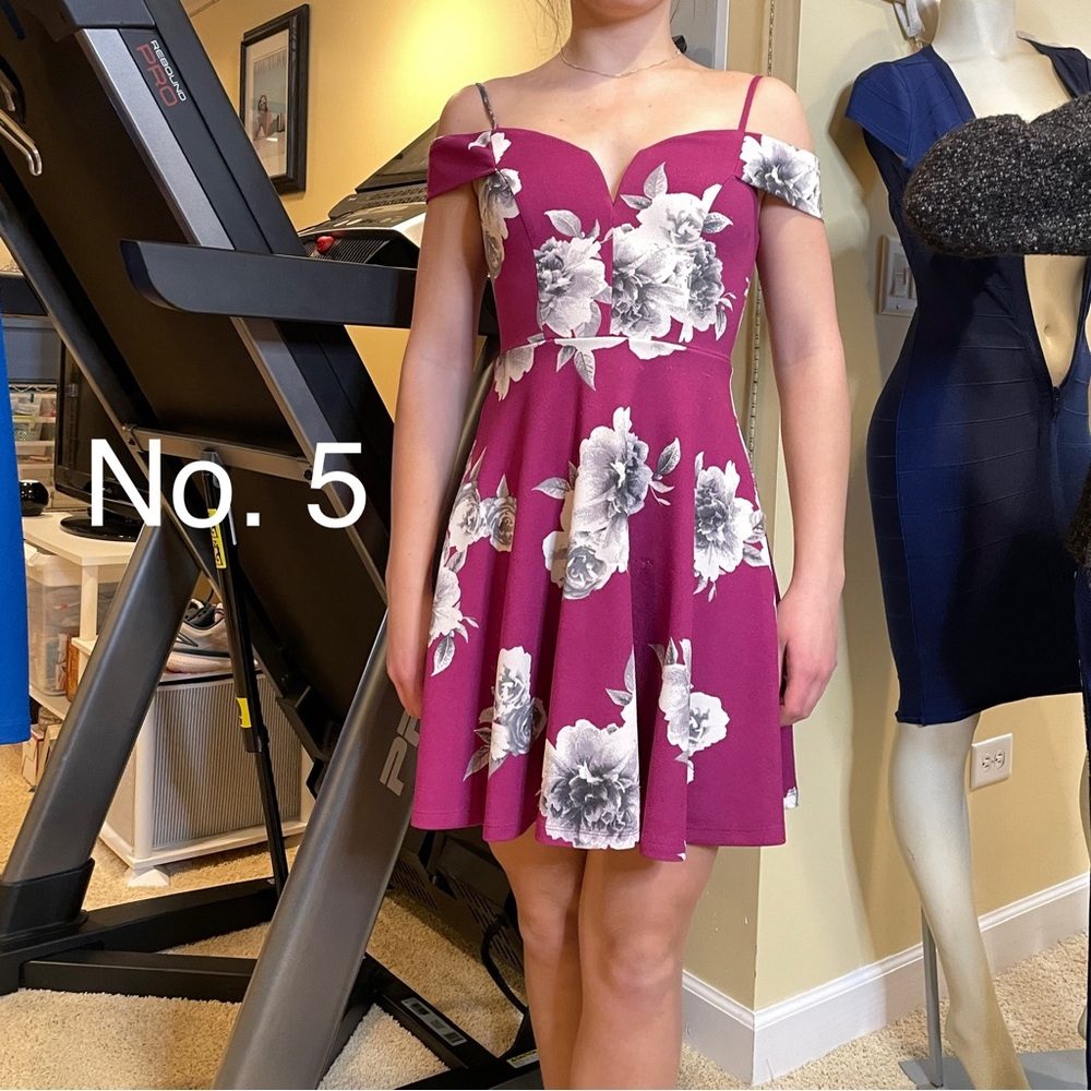Fuchsia/purple floral sun dress